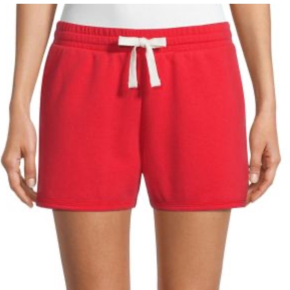 HBC Stripes Women’s Sweat Shorts XL in Racing Red - NWT